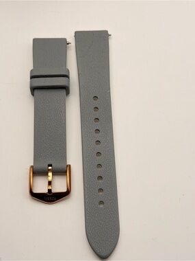 Fossil Hybrid Leather Silver Watch Band, 18mm, Quickfit, 2 colors, excellent